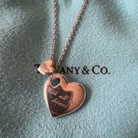 Tiffany & Co. Dangling Hearts Necklace - Picture 1 of 8
